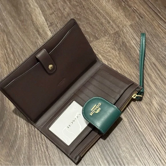 Coach Phone Wallet in Colorblock Signature Canvas - Picture 3 of 5